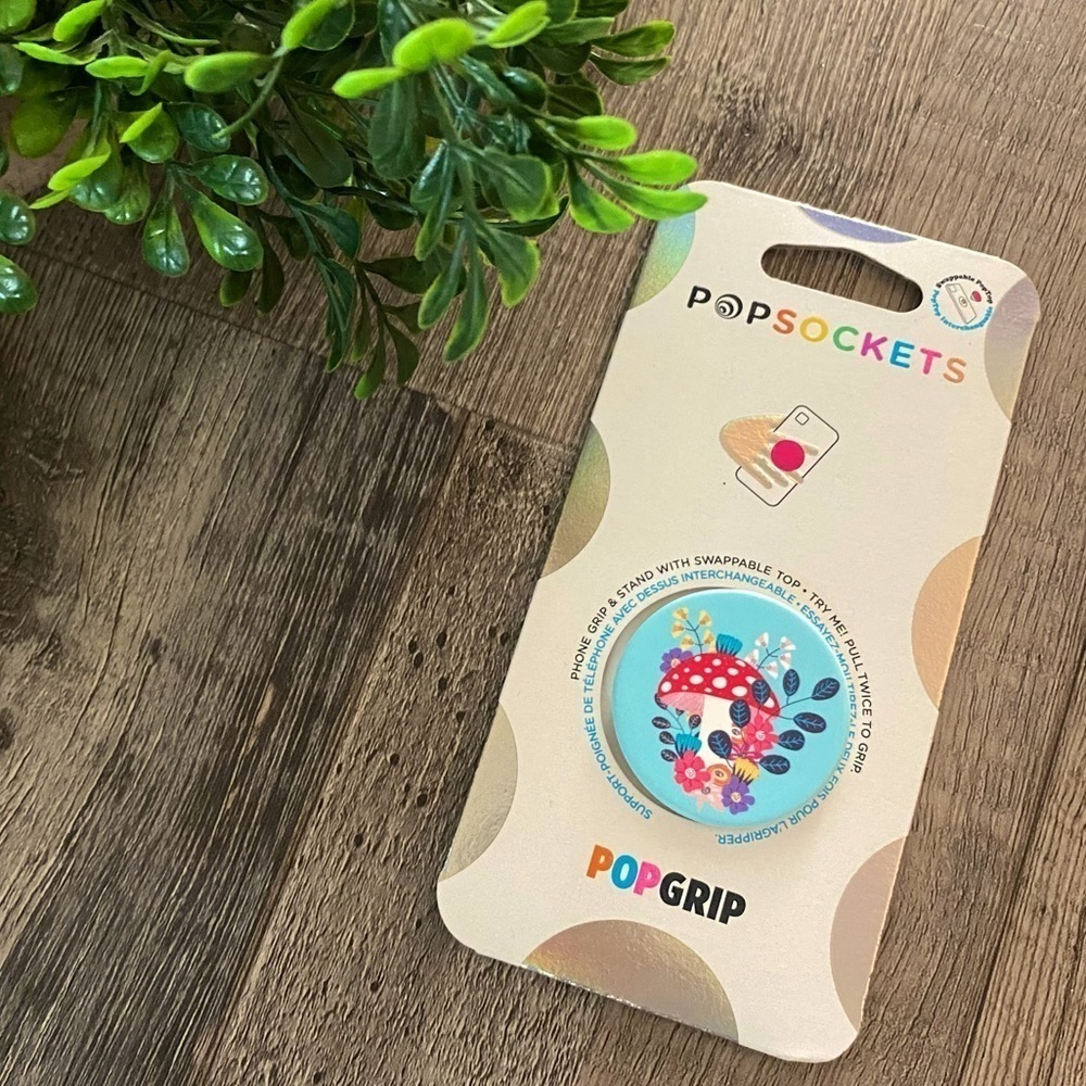 POPSOCKET Mushroom “Shroom Blooms” New Package Exchangeable Face Cellphone Grip